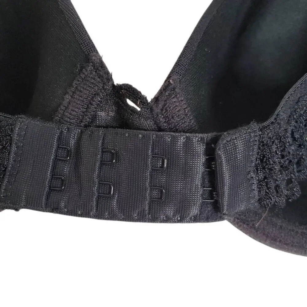 Natori Private Luxuries Lace Trim Underwire Maternity Nursing Bra Black Size 38C